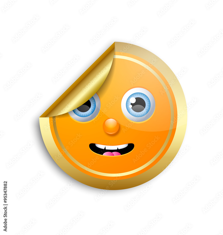 Smiling face sticker Smiling face sticker