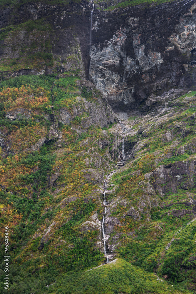 Wasserfall im Geiranger Fjord
