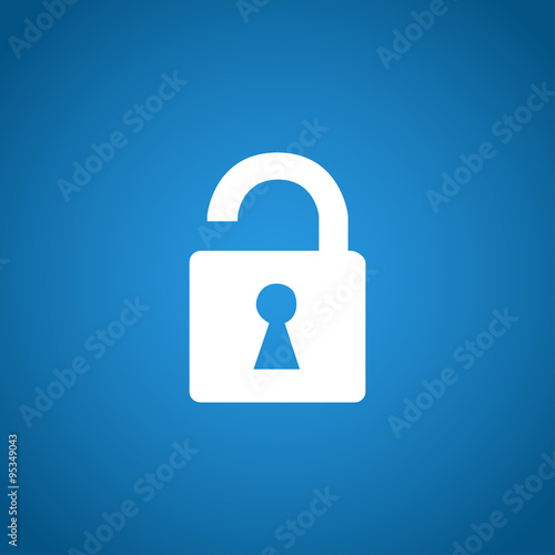 lock icon  Flat design style