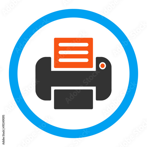 Print Rounded Vector Icon