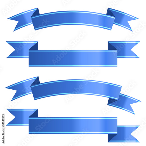 Ribbon set. Vector Illustration