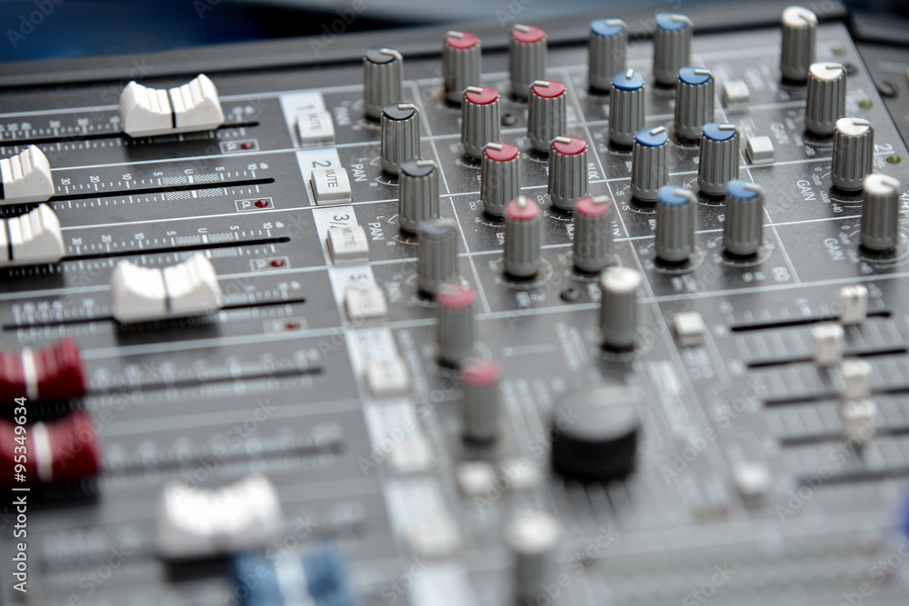 Audio mixage table - macro detail 