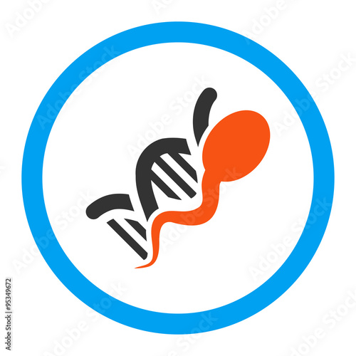 Sperm Genome Rounded Vector Icon