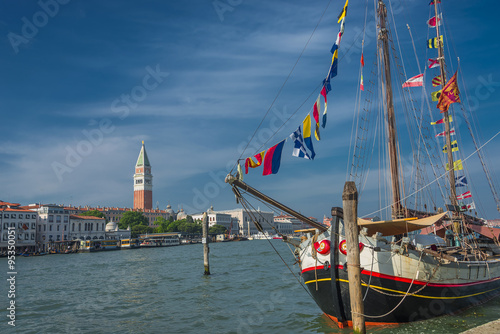 Campanile tower at Piazza San Marco, Venice, Italy photo