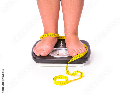 Fat woman dieting