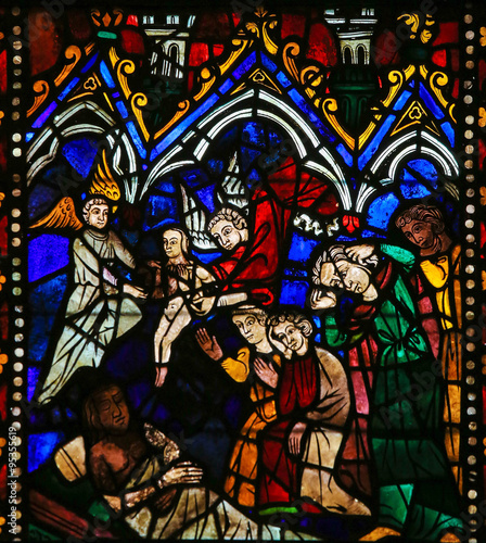 Stained Glass of in Cathedral of Leon, Spain