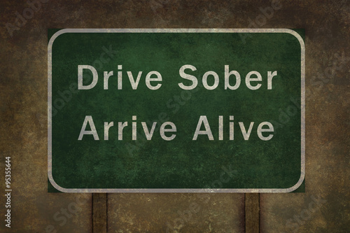 Drive sober arrive alive roadside sign illustration © Bruce Stanfield