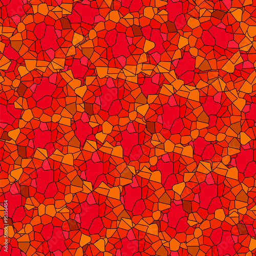 Red seamless mosaic pattern