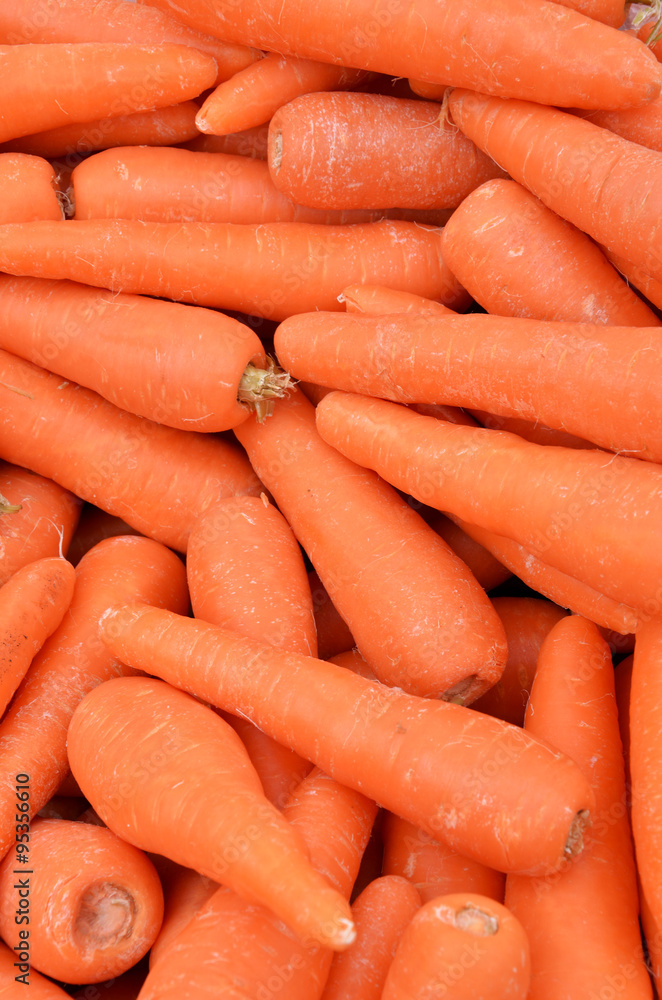 Fresh carrots at the local market. Fresh carrots at the local market.