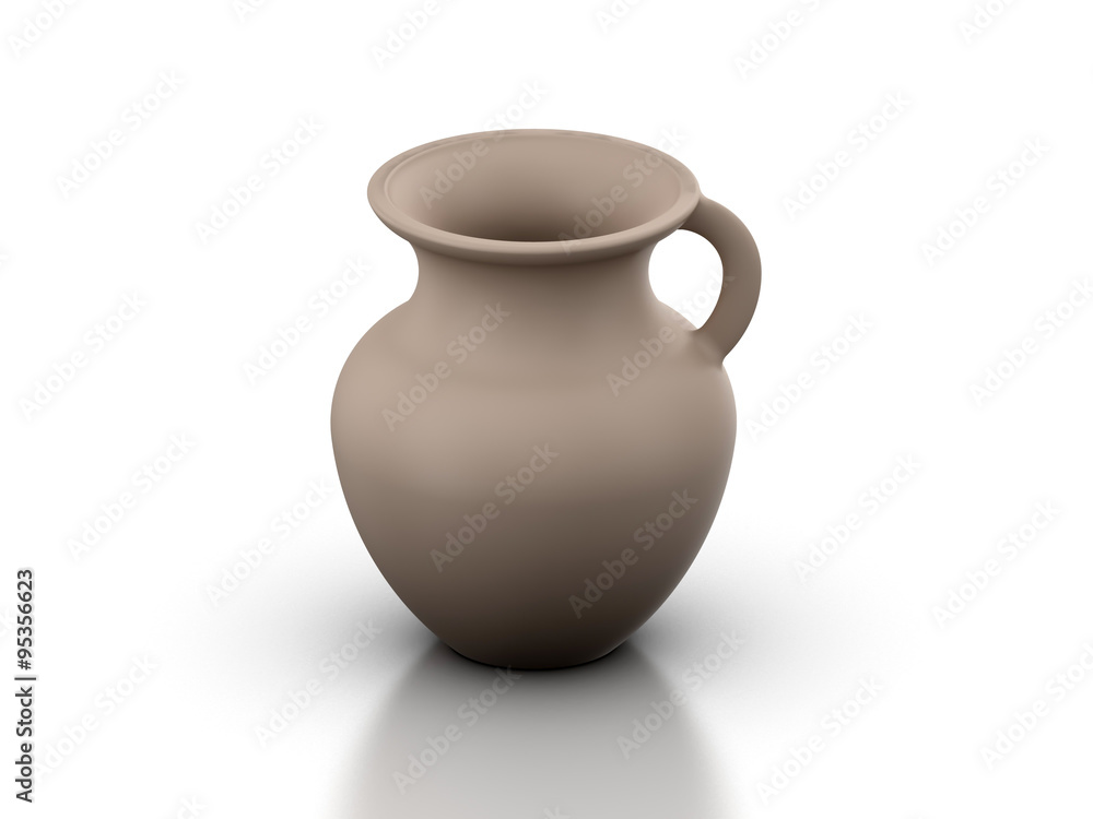 Pottery clay water jar