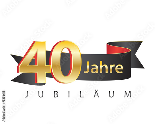 40 jahre jubiläum schwarz logo