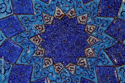 Iranian Meenakari handicraft painting on metal