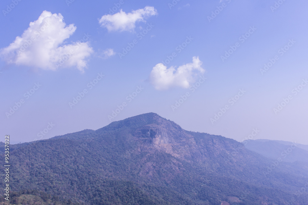 mountain with sky in doi inthanon, Chiangmai Thailand