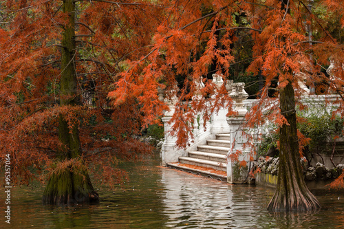 Autumn in the Retiro Park in Madrid