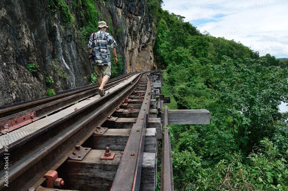 Fototapeta premium The Death Railway (Thailand-Burma railway) on World War II