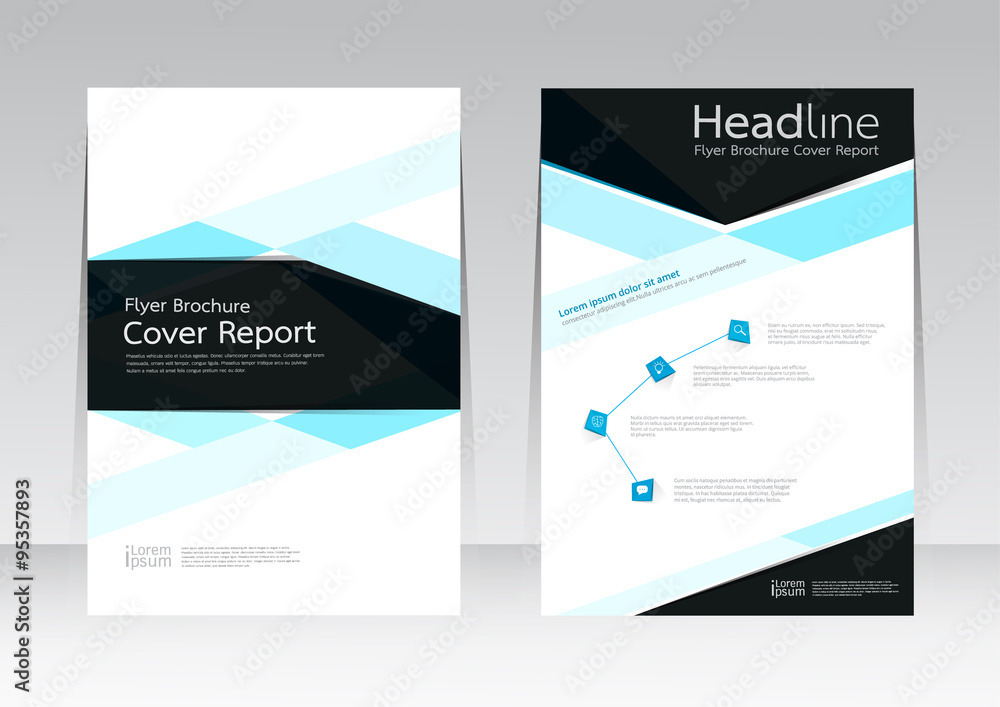 Fototapeta premium Vector design for Cover Report Brochure Flyer Poster in A4 size