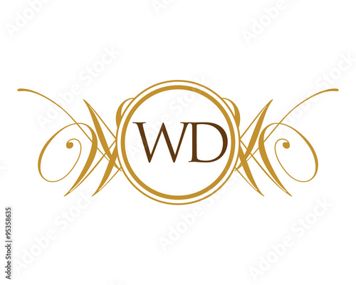 WD Luxury Ornament Initial Logo