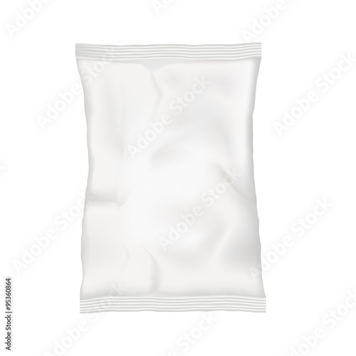 White blank pouch. Mock up template