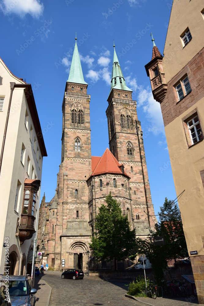 View in the city of Nuremberg, Bavaria, Germany