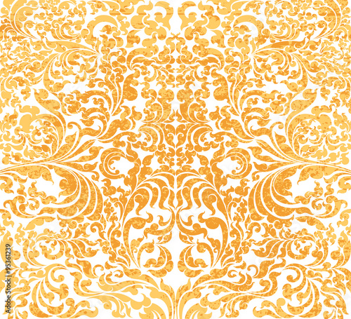 Gold art pattern grunge style on a white background