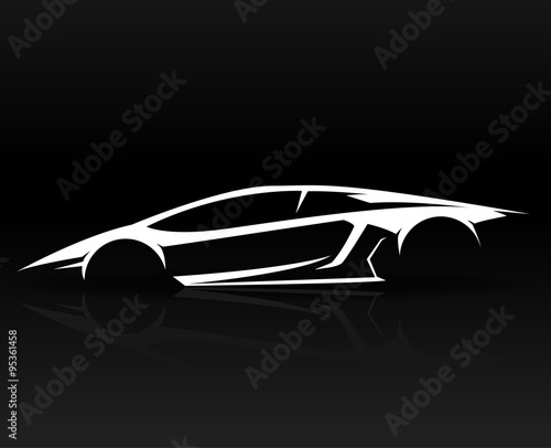 Concept Sports car Vehicle outlines graphic