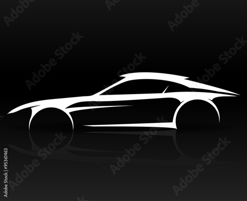 Sports car Vehicle outlines graphic