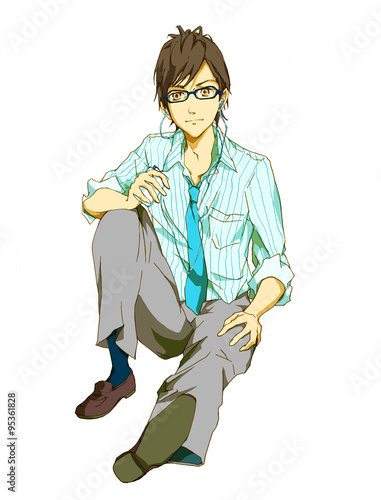 学園生活 イケメン男子04 座る Stock イラスト Adobe Stock 学園生活 イケメン男子04 座る Stock イラスト Adobe Stock