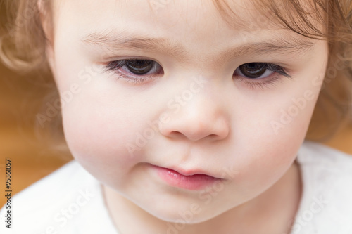 Little toddler girl close up