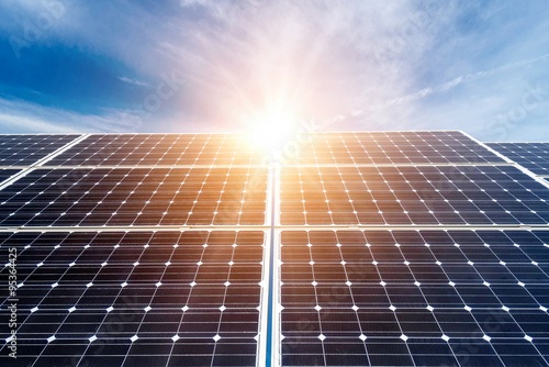 Bild auf Leinwand photovoltaic panels - alternative electricity source