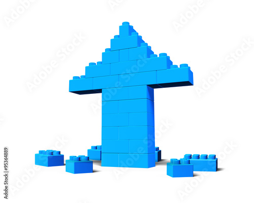 Arrow up shape of stack blocks