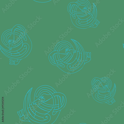 Seamless background with Celtic art and ethnic ornaments for your design