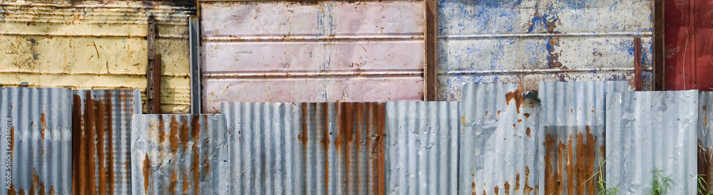Assorted metals wall background