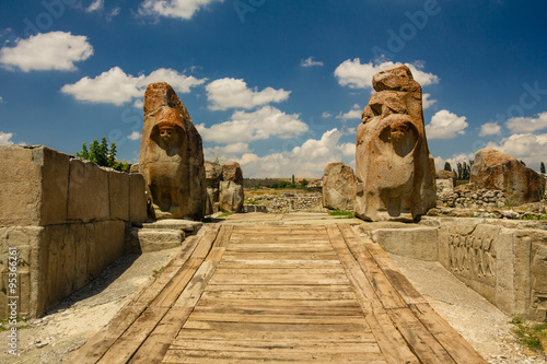 Ruins of ancient city Hattusha: the Hittite Capital, Turkey photo