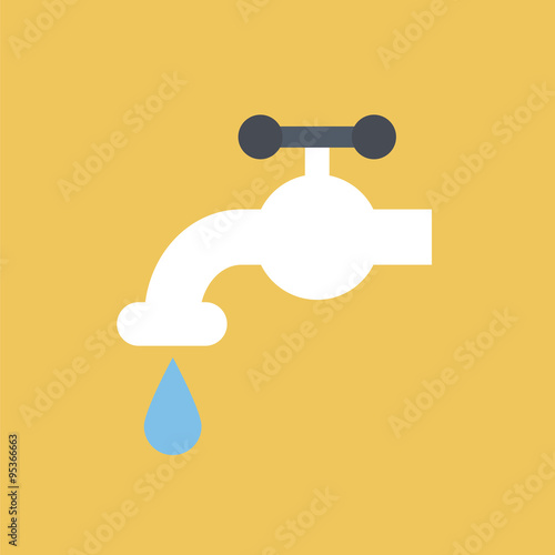 Water tap icon. Water icon.