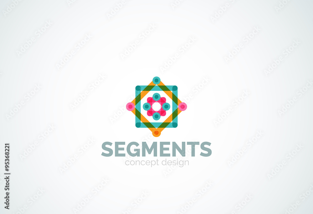 Vector outline minimal abstract geometric logo