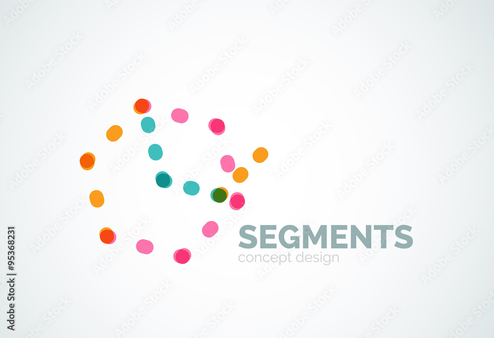 Vector outline minimal abstract geometric logo Vector outline minimal abstract geometric logo