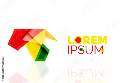 Free Download Logo, abstract geometric business icon - GFXLoad
