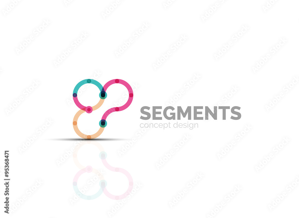 Vector outline minimal abstract geometric logo Vector outline minimal abstract geometric logo