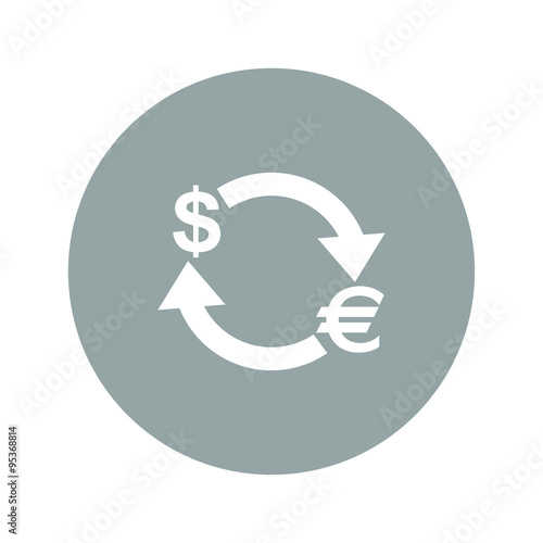 Money convert icon. Euro Dollar