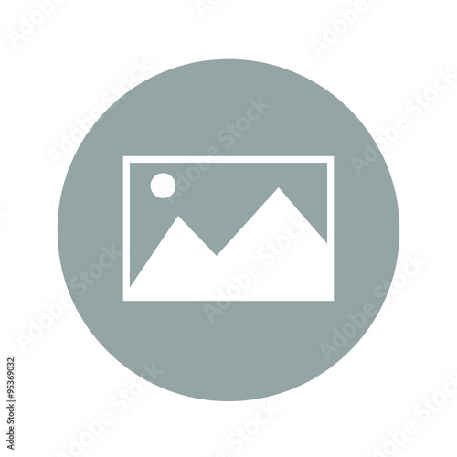 Photo picture web icon in flat style