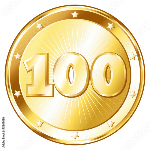 Hundred Year Anniversary - Round Gold Badge