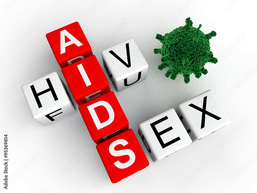 3D HIV AIDS cubes and virus Stock Illustration | Adobe Stock