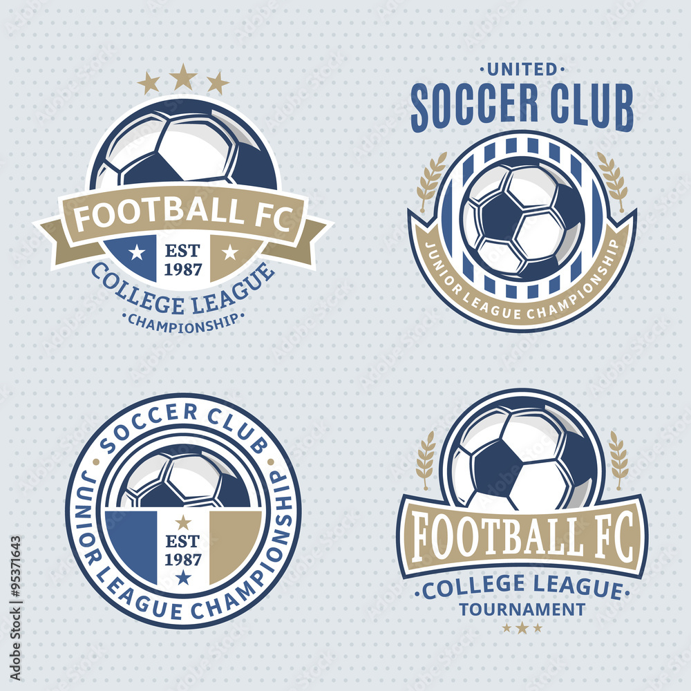 Fototapeta premium Set of Soccer Football Club Logo