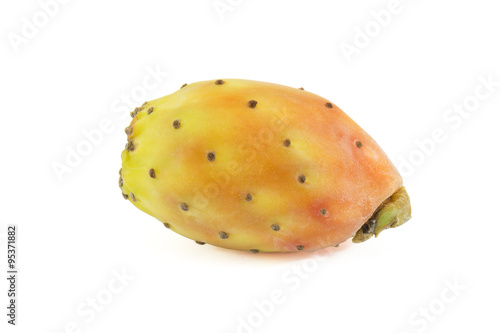 Cactaceous fig isolated on white background. Isolated fruits series.