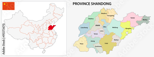 shandong province administrative map
