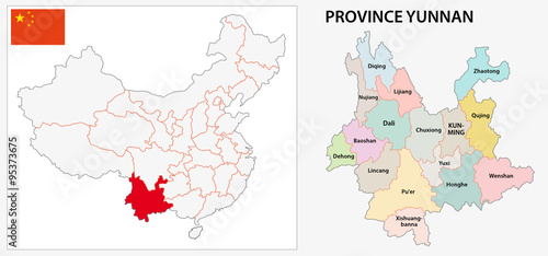 yunnan province administrative map