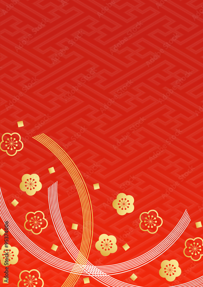 小梅水引金朱赤背景stock Vector Adobe Stock 小梅水引金朱赤背景stock Vector Adobe Stock