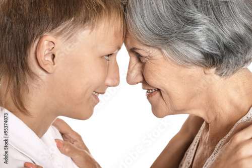 Young boy and his grandmother