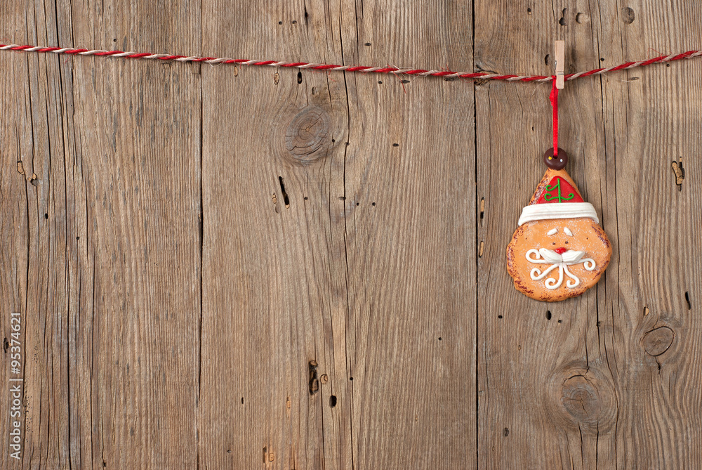 Christmas decoration on old wooden background Christmas decoration on old wooden background