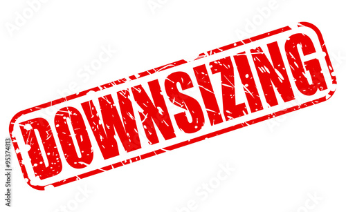 DOWNSIZING red stamp text